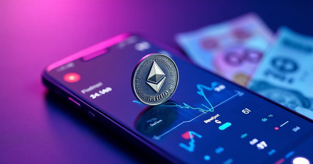 Ethereum cryptocurrency logo with Australian dollar symbol for buying ETH in Australia